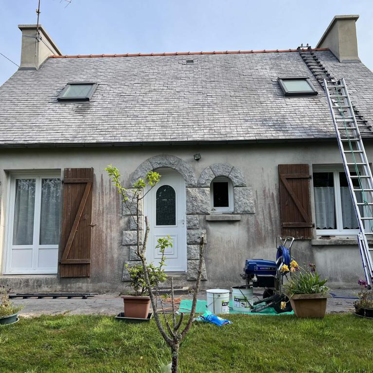 Photo avant réfection de toiture en fibrociment