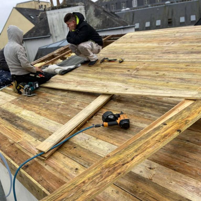 Changement d'une toiture complète sur maison située à Quimper