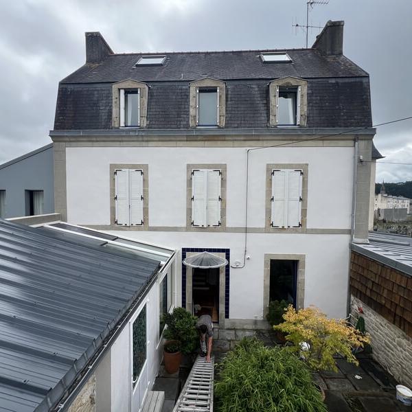 Chantier de ravalement de façade sur Quimper (photo après)